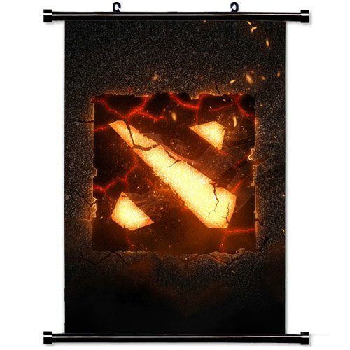 Gaming Wall Posters,War Cracks Logo Dota Home Decor Wall Scroll Poster Fabric Painting 23.6 X 35.4 Inch (60cm X 90 cm)