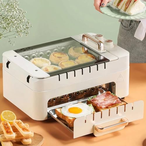 Electric BBQ Kebab Grill Machine - 360° Rotating Skewers, Non-Stick Double Layer Grill Oven for Indoor Outdoor Camping - Smokeless Barbecue Pot - Image 6