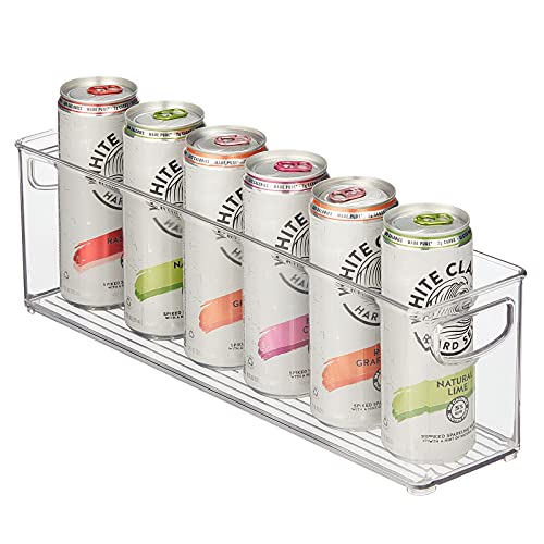 Mdesign Plastic Kitchen Organizer - Storage Holder Bin With Handles For Pantry, Cupboard, Cabinet, Fridge/Freezer, Shelves, And Counter - Holds Canned Food, Snacks, Drinks, And Sauces - 4 Pack - Clear #TOP7