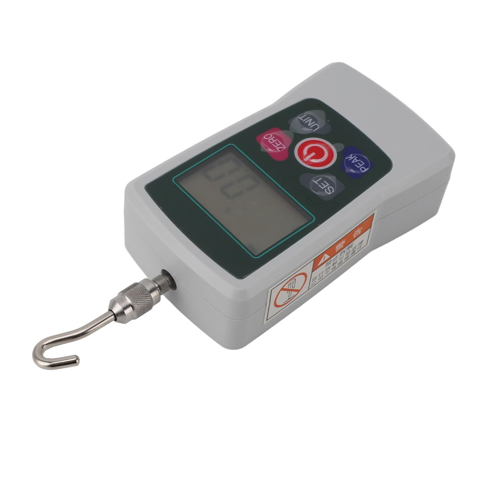 LiebeWH Cyfrowy Miernik Siły 100N Tester Push-pull ze Stopu Aluminium z Wbudowanym Czujnikiem Przenośny Miernik o Wysokiej Dokładności z 6 Głowicami Mocującymi do Kontroli Laboratoryjnej Mechaniki