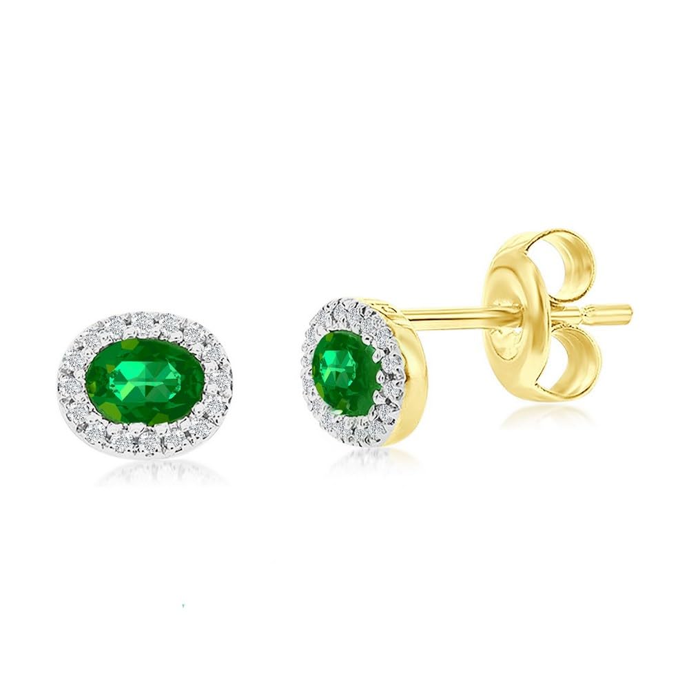 Beaux BijouxReal Emerald Jewelry for Women in 14k Gold - Gold Emerald Earrings or Necklace - Natural Emerald Green Jewelry - Fine Jewelry Gifts for Women