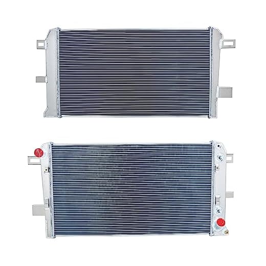 Kamashaa Motor Radiator Compatible with 2001-2005 Chevy Silverado 2500HD 3500 HD 6.6l Duramax LB7/LLY, 4 Row Radiator Full ALuminium Radiator