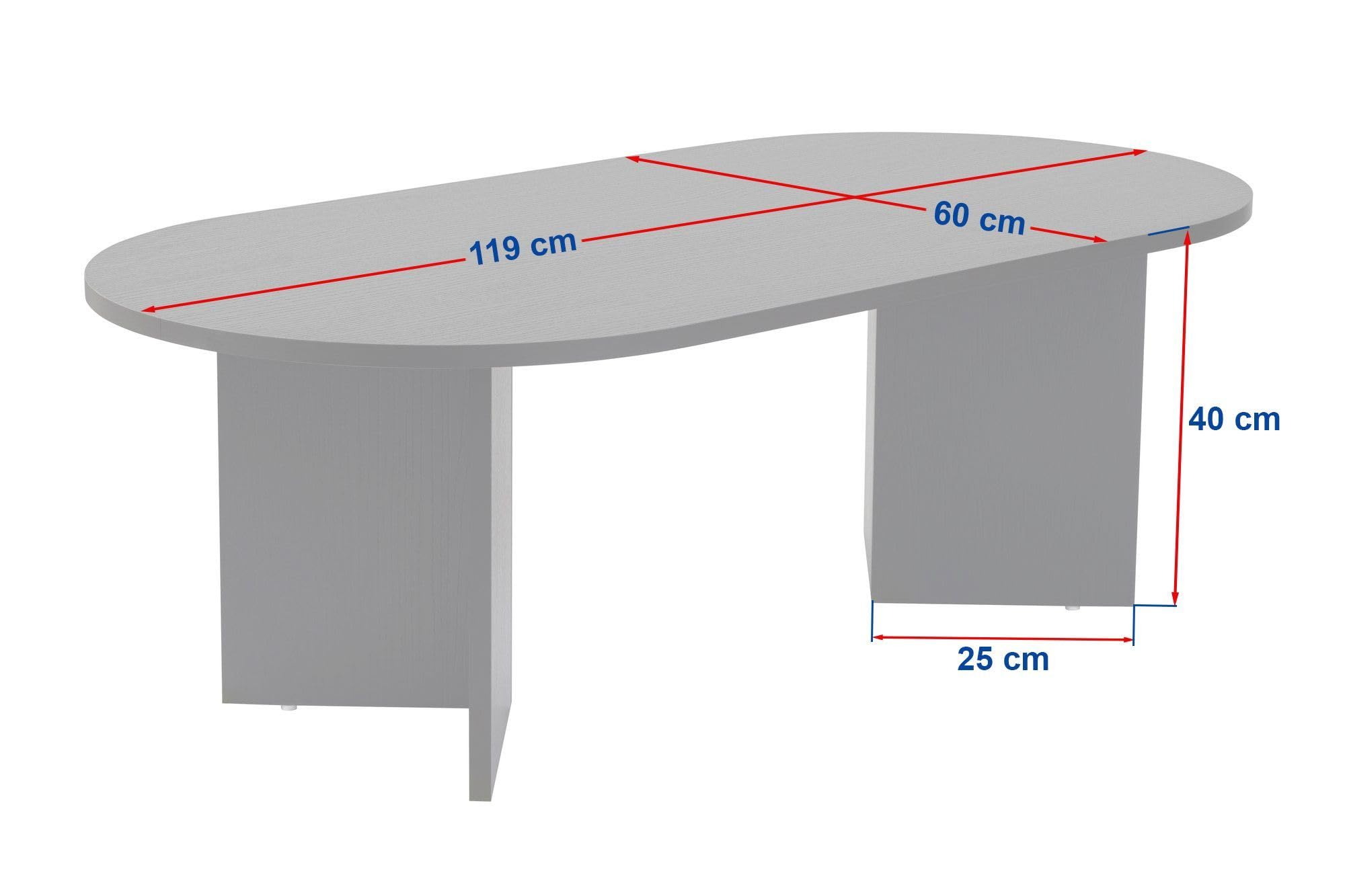 Eleganter Couchtisch, Travertine-Farbe, 119 x 39,8 x 60 cm | 100% melaminbeschichtete Spanplatte, 18 mm Stärke | stilvolles Marmordesign für Moderne Wohnräume