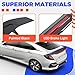 HECASA Trunk Spoiler with 3RD LED Brake Light Compatible with 2016-2021 Honda Civic EX-L EX LX Sport Sedan 4-Door Rear Lid Wing Painted Black Plastic