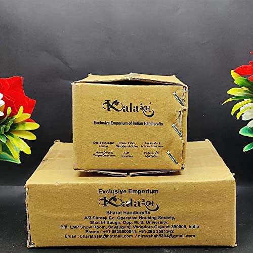 KALARAMBH Brass Kamdhenu Cow Idol Murti Statue for Home Pooja Puja Office Mandir Table Decor Items Collectible Handicraft Art, Yellow, 2.2 x 1 x 3 Inch (L x W x H) KALARAMBH Brass Kamdhenu Cow Idol Murti Statue for Home Pooja Puja Office Mandir Table Decor Items Collectible Handicraft Art, Yellow, 2.2 x 1 x 3 Inch (L x W x H)