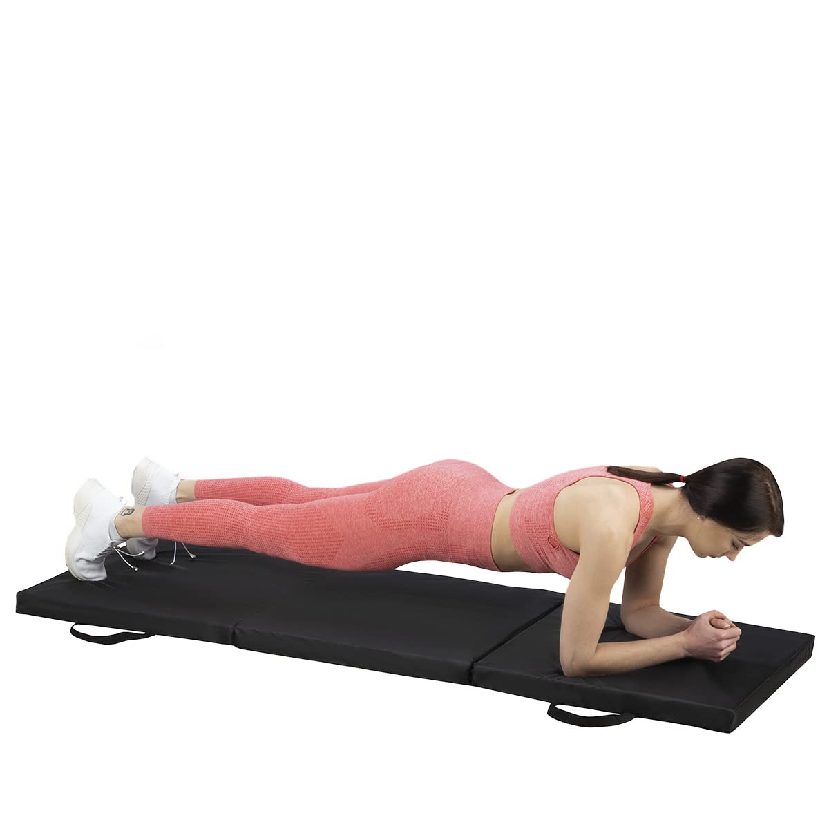 Materassino da ginnastica pieghevole da 180 x 60 x 5 cm, nero