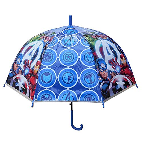 Preisvergleich Produktbild Avengers Regenschirm, transparent, automatisch, Glocke, 48 cm, Unisex, mehrfarbig