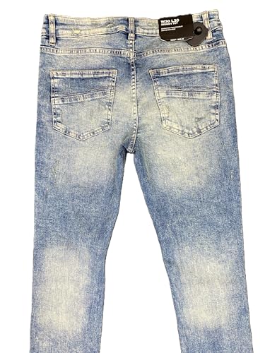 M.Society - Mens Skinny Fit Tinted Blue Jeans (MS-80346)4