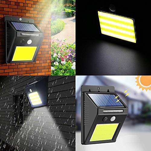 Luminaria Solar De Led Parede Lampada 48 Leds Sensor Movimento