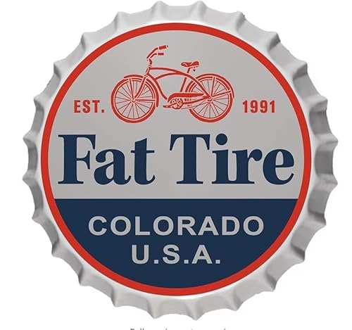 Eletina Retro Metal Tin Sign Fat Tire Sign For Home