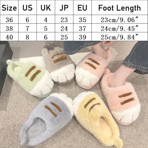 Cat Paw Slippers, Cute Funny 3d Cat Paw Cartoon Slipper, Warm Plush Comfy Fuzzy Winter House Cat Paw Slippers2