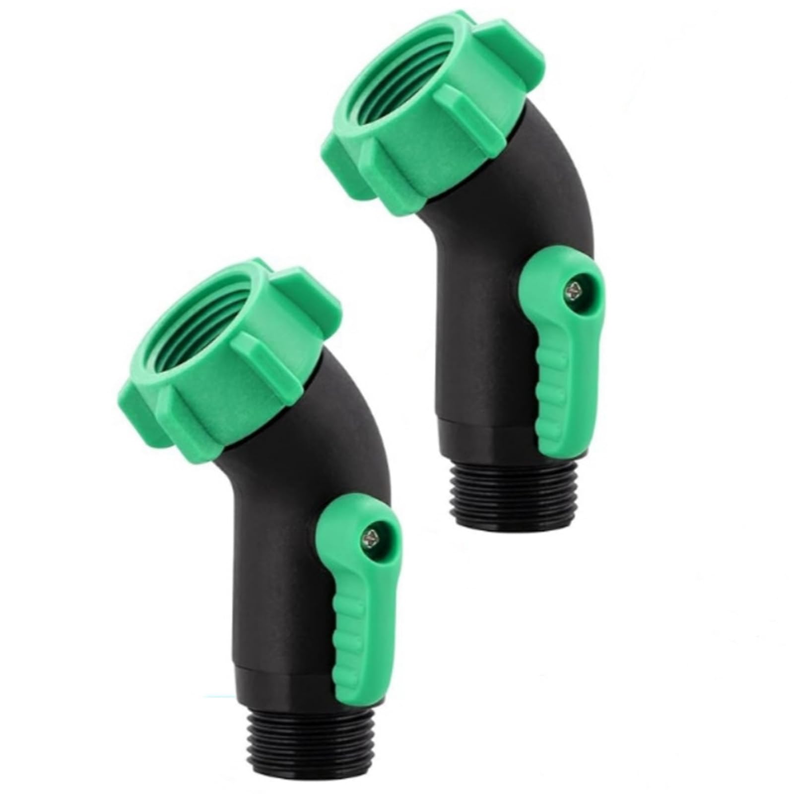 2PCS Strong Garden Hose Shut Off Valves Leak Proof Water Flows Control Adapter with Ergonomic Grip for Boat Erosion Resistant Pipe Fitting