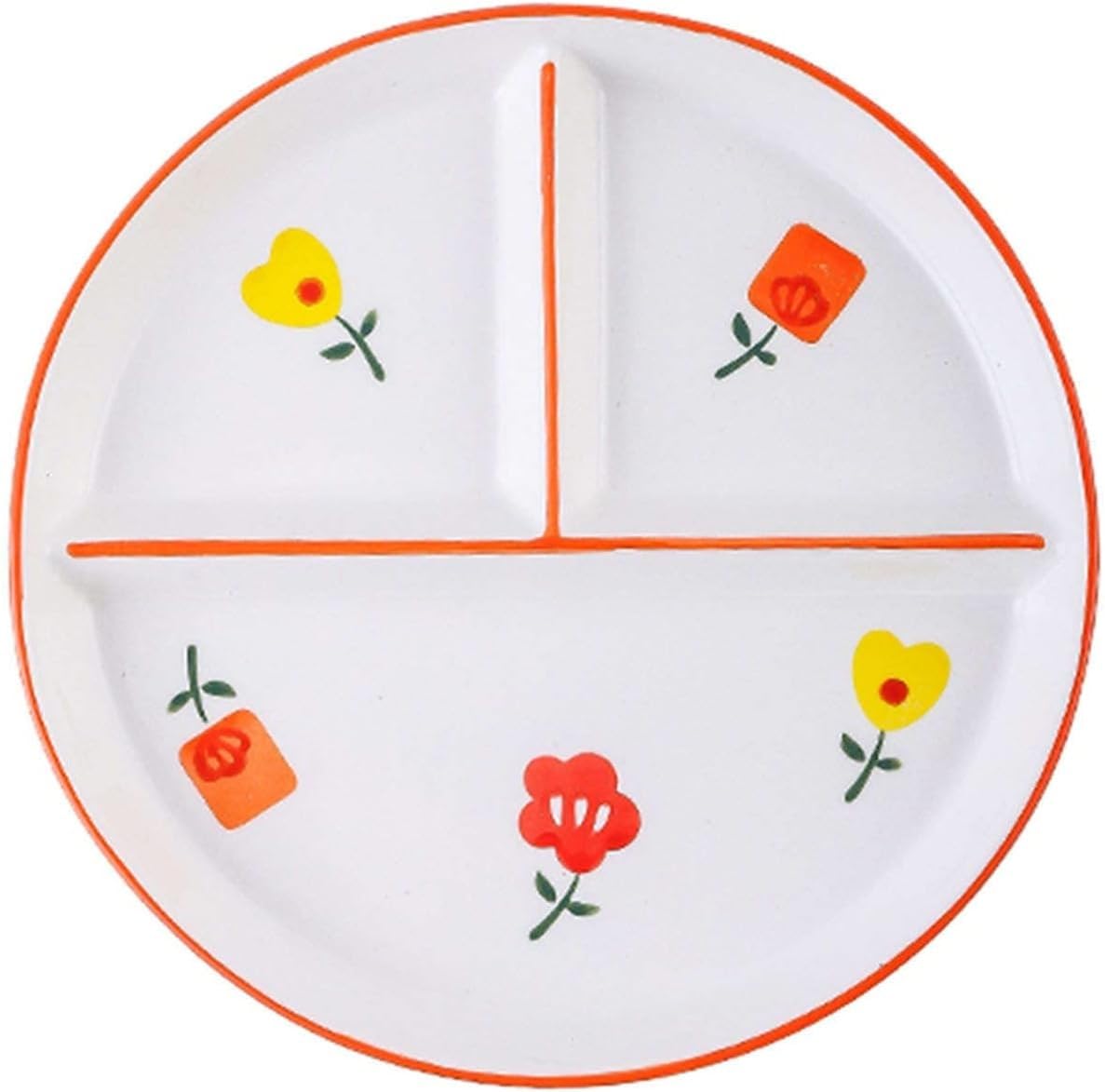 Essteller, Unterteilte Essteller, Der Diät-Kontrollteller(Calendula,8 inch)