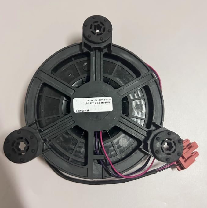 ZWF-33-125 DC 12V 2.5W 1600RPM 3-Wire Refrigerator Cooling Fan