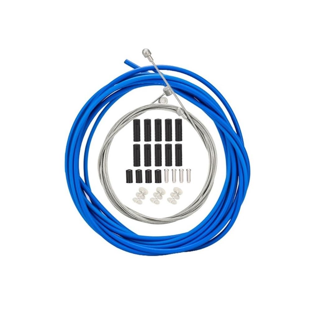 DAVBIR Bremsleitung Fahrrad Bremsleitung Kern Universal 4/5mm Mountainbike Schaltleitung Rohr Set 2/2.5M Farbe V Scheibenbremse Fahrradkabel Gehäuse (Color : Blue)