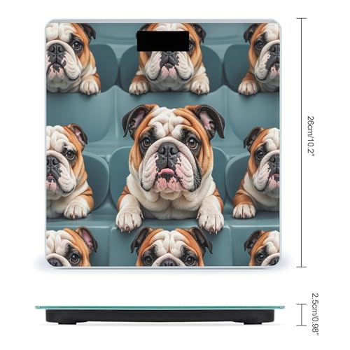Báscula Digital Divertida Bulldog Inglés para Baño miniatura 2