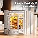 Fsolis Book Nook, 3D-Holzpuzzles Book Nook Kit, DIY Miniaturhaus-Kits für Erwachsene, Bücherregal-Dekor-Geschenke (The Scholar’s Bookstore)