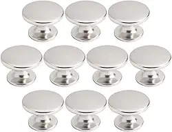 Kit 10 Puxadores Ponto Redondo Para Móveis Gaveta Armário (Cromado)