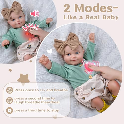 Muñeca Reborn Interactiva BABESIDE 20 pulgadas miniatura 3