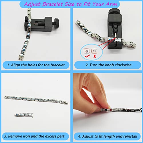Magnetic Lymph Detox Bracelet For Women And Men, Lymphatic Drainage Magnetic Bracelet, Adjustable Bracelet, Magnetic Therapy Bracelet Promotes Blood Circulation For Arthritis Pain Relief (2Pcs) #TOP4
