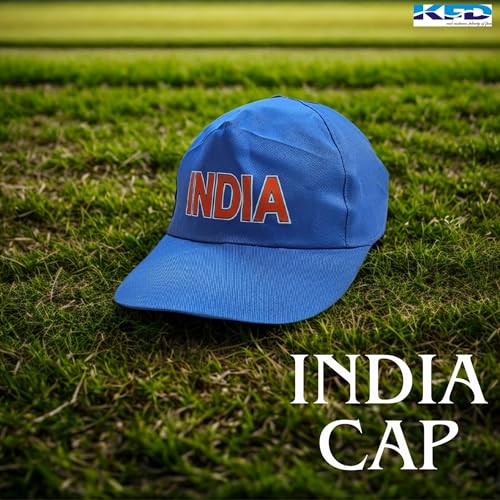 Image of Kaku Fancy Dresses School Team Cricket Sports Cap for Kids and Cricket Uniform Accessory - Blue