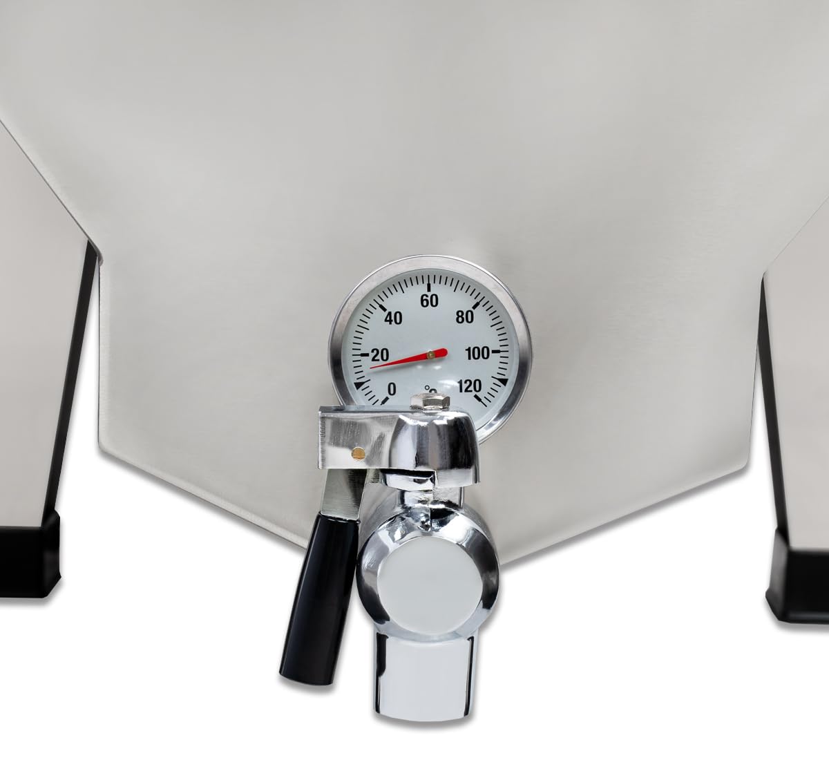 Beeketal 'BK-160' Brühautomat max. 148 Liter Kapazität inkl. Ablasshahn | 30-120 °C | Brühkessel aus Edelstahl als Geflügelbrühautomat oder Wurstkessel | 5000 Watt (400V-50Hz/16A) Starkstrom