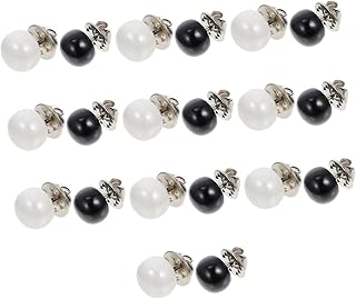 VILLCASE 20Pcs Botões Sem Costura Botões De Metal Alfinetes De Roupas Botões De Liga De Pérola Botões De Pressão De Costura De Resina Kit Botões De Costura De Suéter