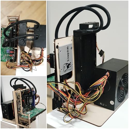 Test bench W-CASE 3 mATX boîtier en bois avec refroidissement open air