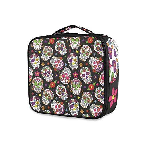 Maletín de maquillaje de sirena morada, cajas de almacenamiento de escamas de pescado rosas, bolsa de maquillaje, organizador de herramientas de peluquería con divisores, gran capacidad, neceser de