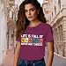 TIEEI Golf-Themed Shirts for Women Life is Full of Important Choices T-Shirt Vintage Golf Clubs Tee Golfer Tops DarkRed