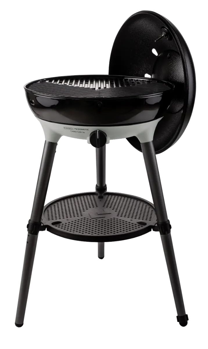 CADAC - Carri Chef 50 BBQ 50mBar + Camping-Kochbuch | Tragbarer Grill mit automatischer Zündung und Rezeptbuch, inkl. Tragetasche, Camping und Grillzubehör, Verwendung im Freien
