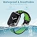 NOY Sport Bands Compatible with Apple Watch Bands 38mm 40mm 41mm, Breathable Soft Silicone Sport Women Men Replacement Strap Compatible for iWatch Series 10/9/8/7/6/5/4/3/2/1/SE, Black Green