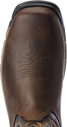 Miniatura 9 de Ariat Botas de trabajo impermeables Rebar Flex Western  Botas de trabajo para hombre con punta cuadrada, aceitoso desgastado marróncobalto, talla