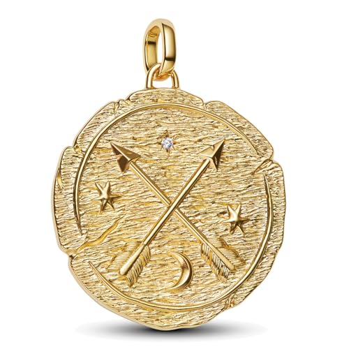 Medallion with Zircon Charm for Women Bracelet Necklaces Fashion Gifts 925 Sterling Silver Charms Making DIY Jewelry