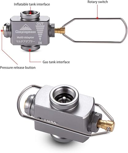 Miniatura 4 de Campingmoon Adaptador de repuesto para bote de gas, portátil, para exteriores, válvula de ventilación de bote de válvula Lindal para camping, Z15