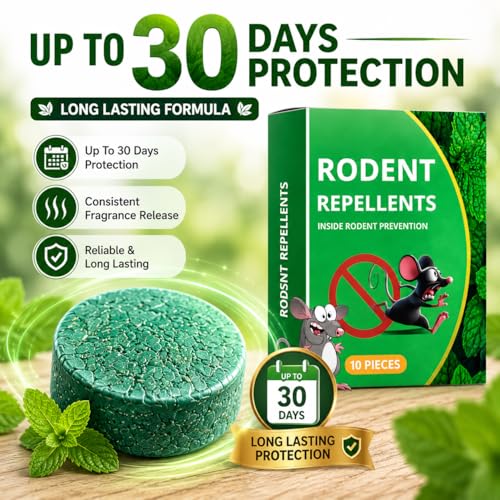 Image of Go Garden Natural Rat Repellent Balls for Car & Home Pack of 10 | Rodent Repellent for Car Engine, Wiring & Interiors | Mice & Rat Control for Home, Garage, Garden & Outdoor Areas