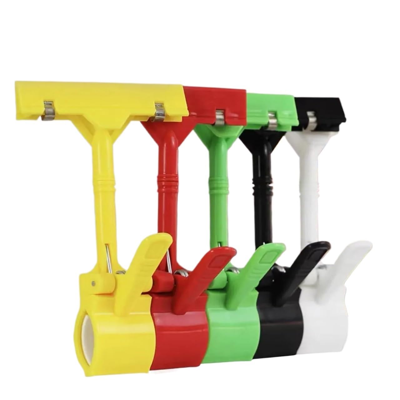 Qvorlth Clip On Sign Holder 20pcs Adjustable Clip-on Sign Holder, Double-head Rotating Display, Suitable For Supermarket Commodity Price For Display(Yellow)