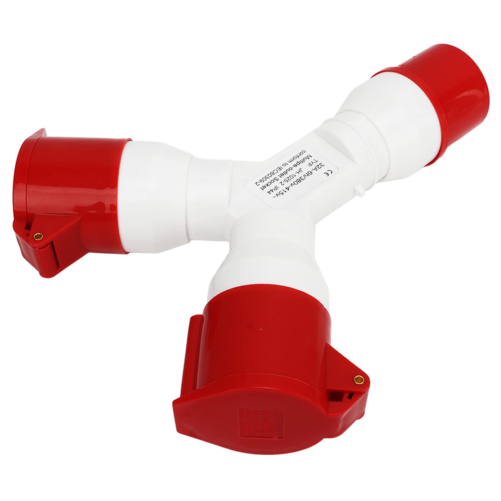 Generic Spina Industriale A Forma di Y 5 Pin 3P+N+E 380-415 V 32 A Spina Aeronautica Impermeabile IP44 con Conduttore in Ottone PA66 per Cantieri Agricoli Industriali