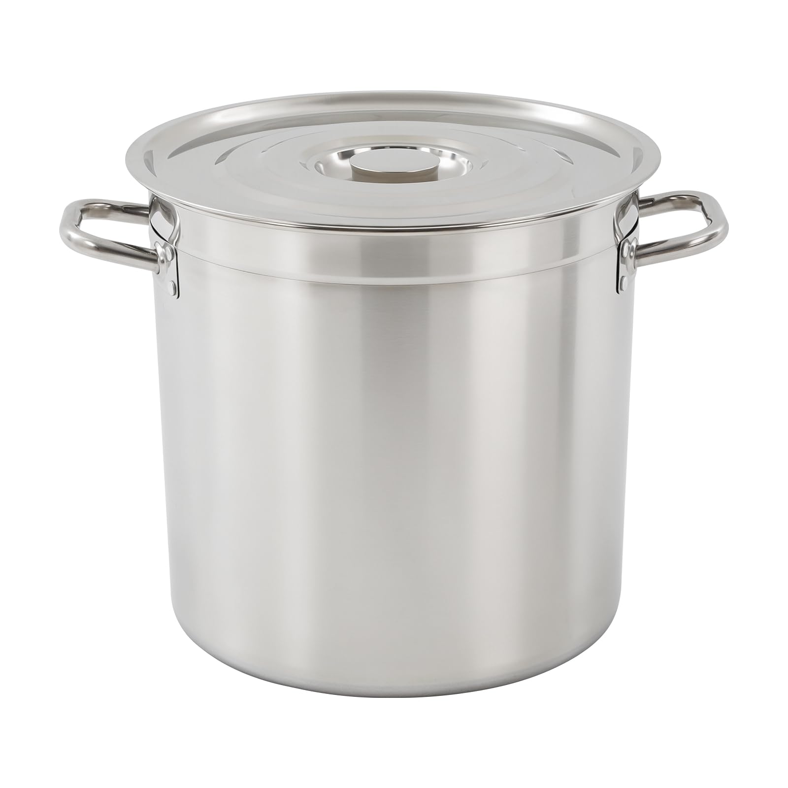 Garnek do zupy ze stali nierdzewnej 35 l z pokrywką Ø 35 cm | Pojemność ponad 35 l, otwór Ø 35 cm, z pokrywką, do gospodarstwa domowego i gastronomicznego, stal nierdzewna