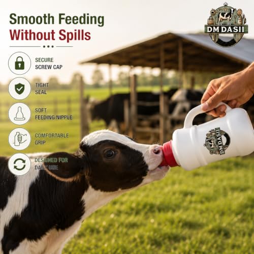 DM DASII Cow & Buffalo Feeding Bottle - Large Capacity, BPA-Free, Anti ...
