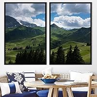 2 Piece Framed Canvas Wall Art Greenlands Canvas Prints Home Artwork Decoration for Living Room,Bedroom - 16