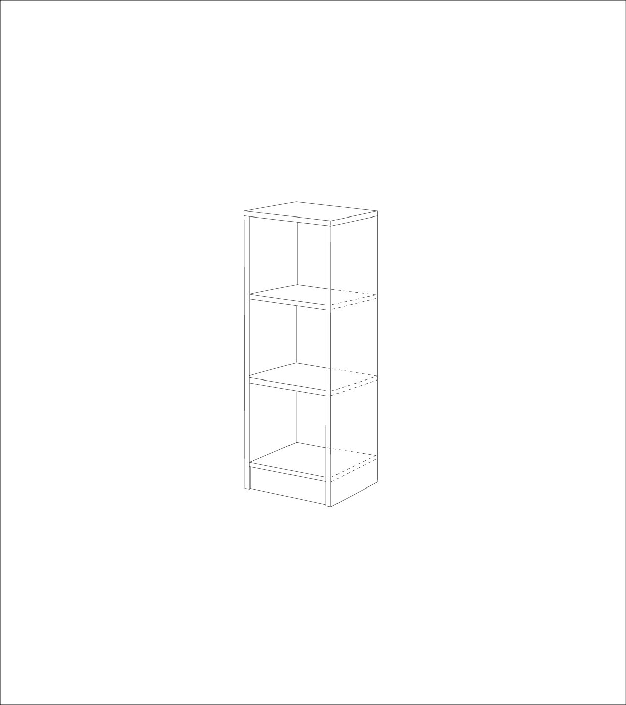 roba Estantería Lateral 'Maren', diseñada para colocarse Debajo del Accesorio para Cambiar pañales de la cómoda Cambiador 'Maren', Estante, Blanco, de Madera