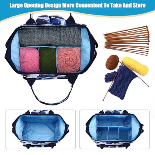 Image of crochet bag,knitting bagBackpack and Tote Bag Storage Bag ,Large capacityYarn Storage Organizer Travel Crochet Bag Women Carrying Crochet Accessories Knitting Needles Crochet