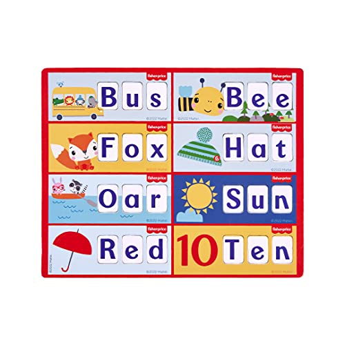 Image of Fisher-Price Learn to Spell Puzzles - 60 Pieces, 3-4-5 Letter Spelling for Kids Age 4 Years & Above - Learning and Development - Fun & Learn With Colorful Puzzles