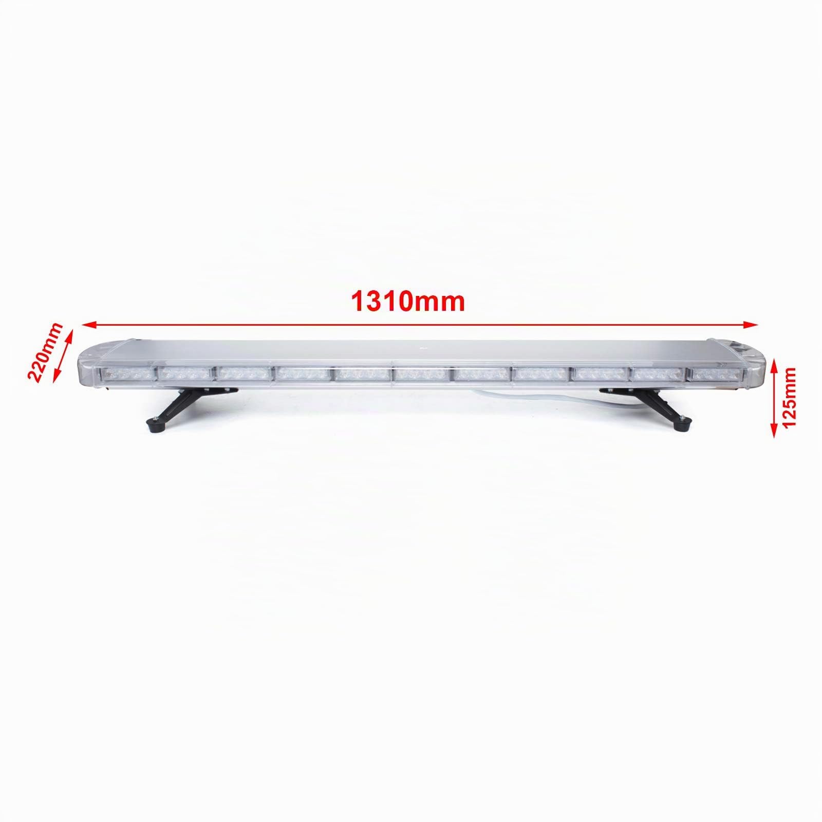 Lampe tournante à 96 LED DC 12/24 V - Interrupteur de commande - Vis ambre - Lampe d'avertissement d'urgence - Barre lumineuse pour toit de camion - Jaune