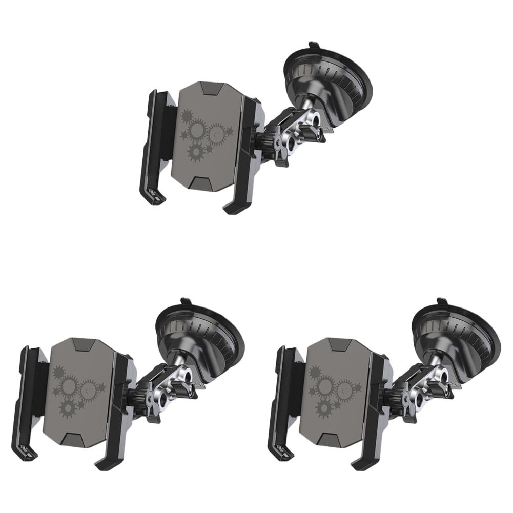 Soporte para teléfono de coche, rotación de 360°, soporte ajustable para parabrisas y rejilla de ventilación, soporte para teléfono móvil
