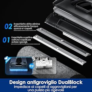 Tineco FLOOR ONE SWITCH S7 Stretch Aspirapolvere lavapavimenti multifunzione 5 in 1, design piatto a 180°, asciugatura rapida con aria calda a 85°C, design anti-groviglio