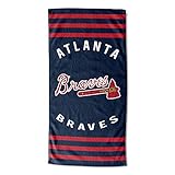 The Northwest Company MLB Atlanta Braves Beach Towel, Blue, 30 x 60