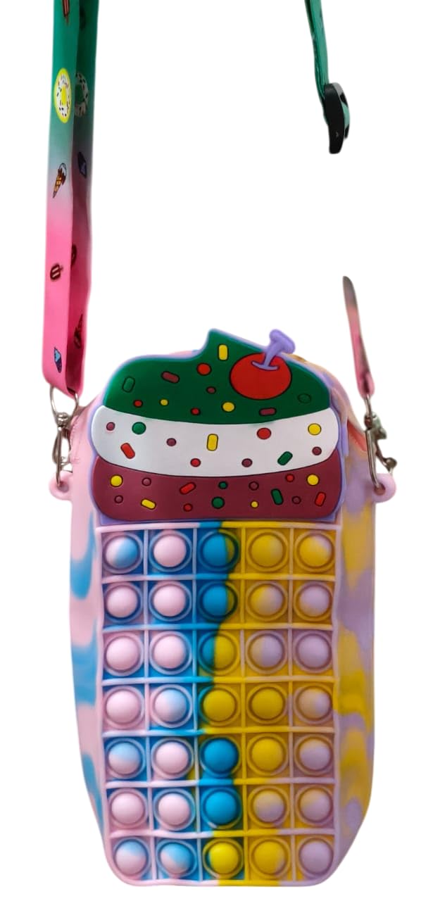 NAPP MALL Crossbody Popit Bag for Kids, Popit Bag for Girls, Pop It Fidget Toy Shoulder purse Fidget Purse for Kid Stress Relief Toys,poppet purse for kids popping pouch for kid (Pencil box popit) 2