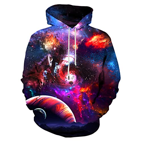 LAIDIPAS Men Women 3D Hooded Hoodies Fashion Long Sleeve Pullover Hooded Sweatshirt Top with Pocket